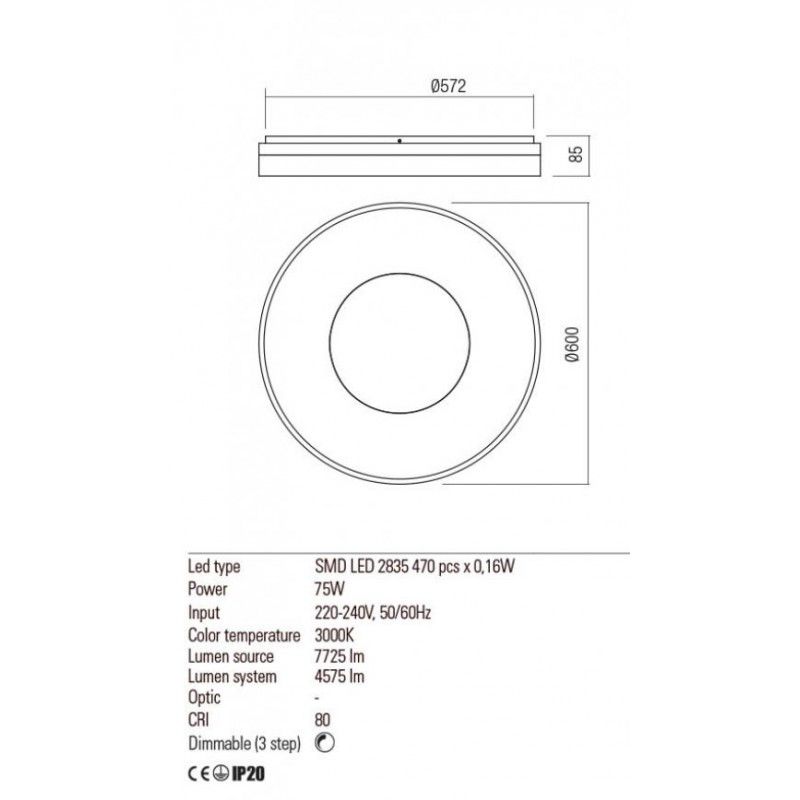 Redo stropné svietidlo MAYA 01-2003