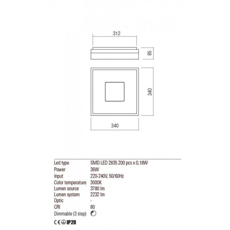 Redo stropné svietidlo MAYA 01-1996
