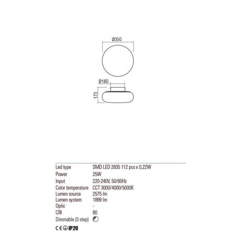 Redo stropné svietidlo UBIS 01-2230