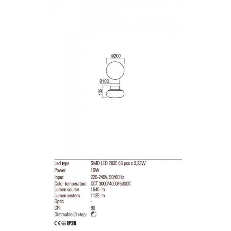 Redo stropné svietidlo UBIS 01-2229