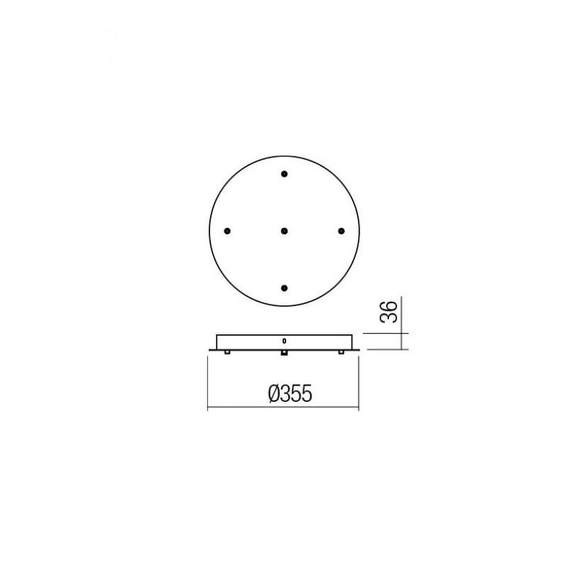 Redo TRIMLESS ACCESSORY CSL5RD355WH+D OBO