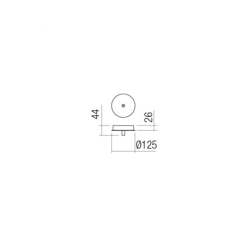 Redo okrúhla kovová rozeta TRIMLESS ACCESSORY CSL1RD125WH