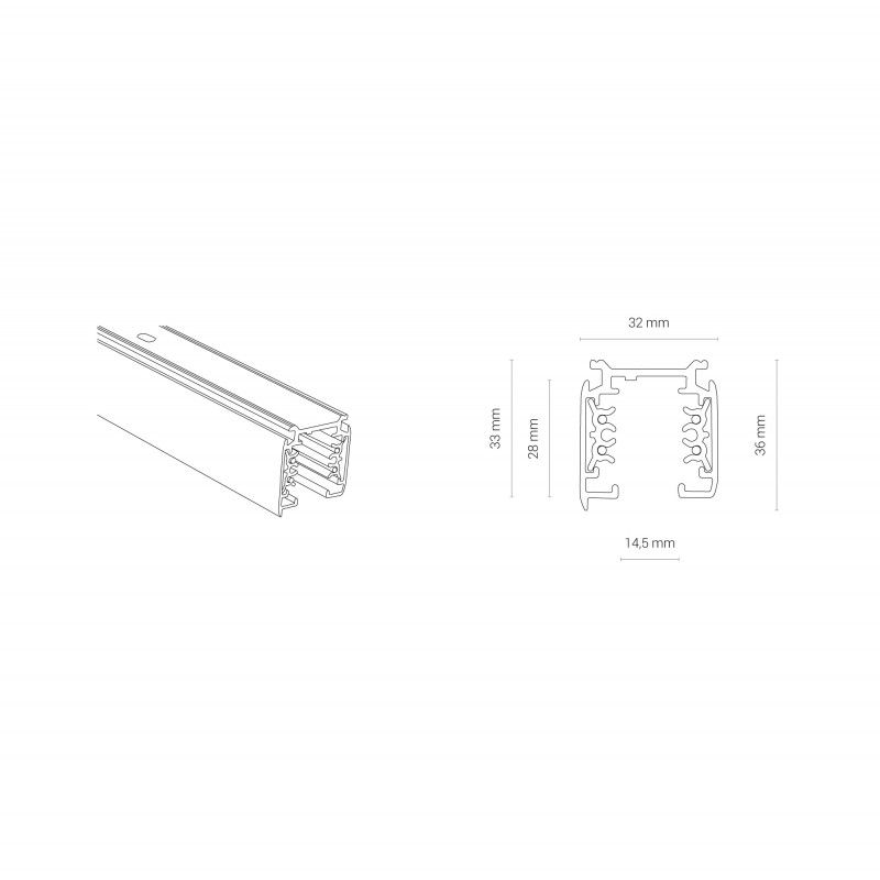 Nowodvorski CTLS TRACK 3 CIRTUIT WHITE 2M 8717