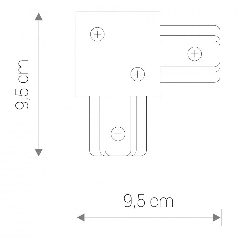 Nowodvorski elektroinštalačný materiál zápustný profil L-CONNECTOR WHITE 8970