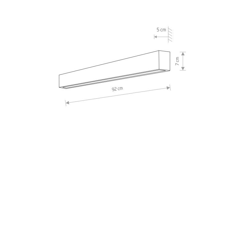 Nowodvorski stropné svietidlo STRAIGHT WALL LED GRAPHITE M 7561