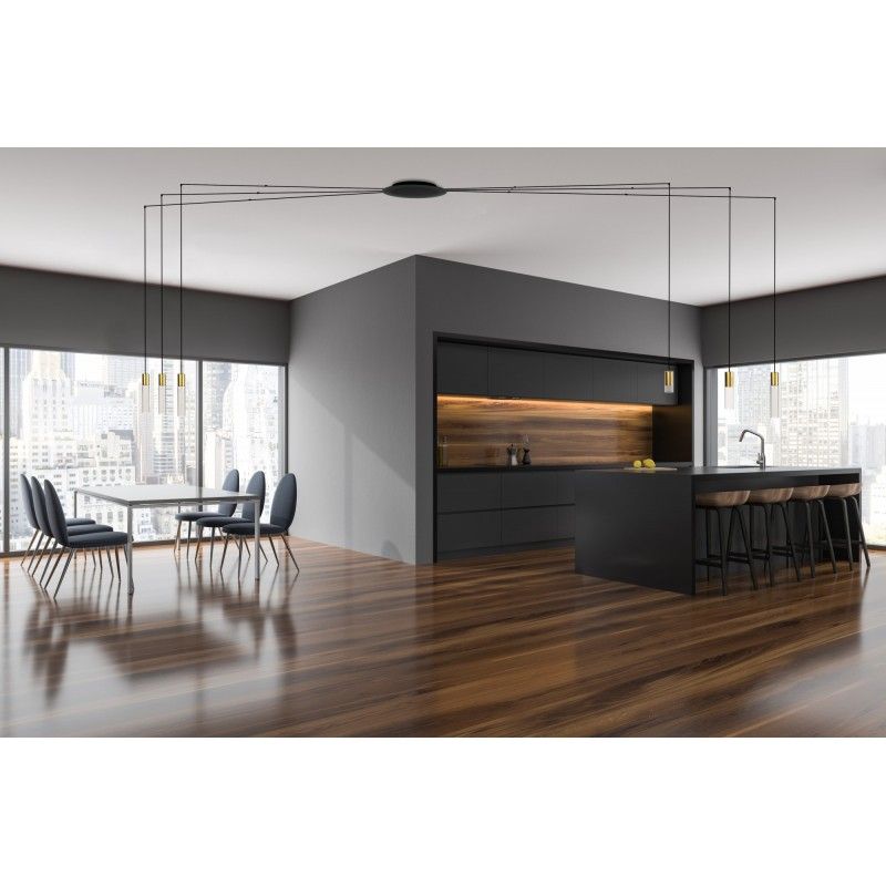 Nowodvorski závesné svietidlo CAMELEON CABLE GU10 BL/CH 8630 h500 cm 