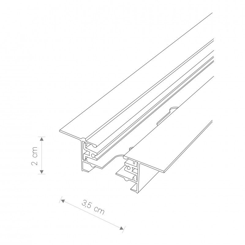 Nowodvorski lištové svietidlo PROFILE RECESSED TRACK 2 M 9014