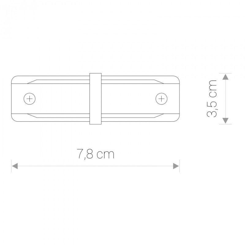 Nowodvorski lištové svietidlo PROFILE STRAIGHT CONNECTOR BLACK 9453