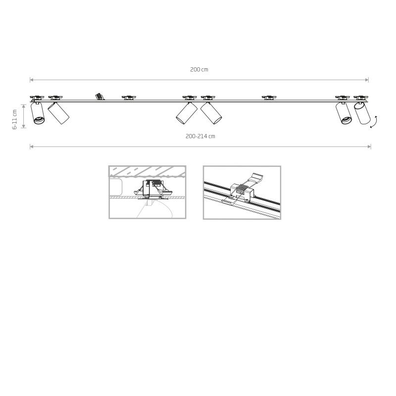 Nowodvorski zápustné bodové svietidlo MONO SURFACE VI WHITE 7832