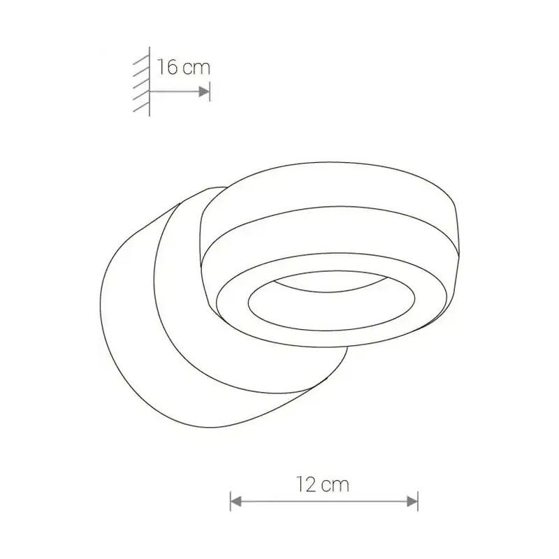 Nowodvorski Fasádne nástenné svietidlo DONUT 9116