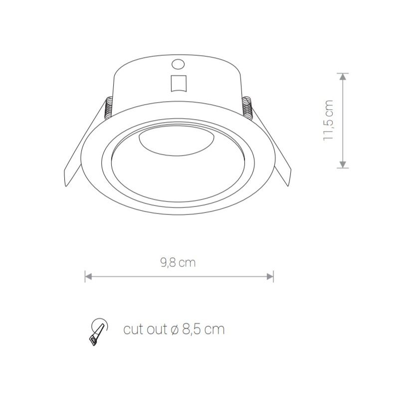 Nowodvorski bodové svietidlo zápustné FOXTROT 8374