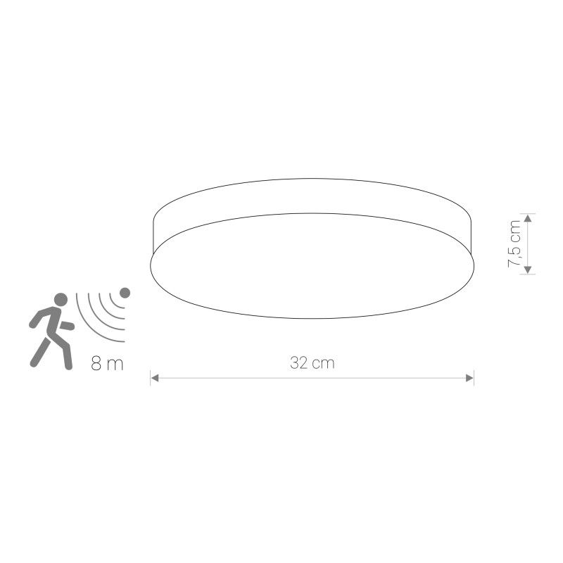Nowodvorski svietidlo prisadené KASAI CHROME SENSOR 8827