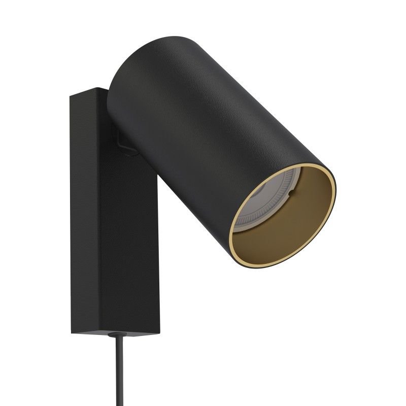 Nowodvorski MONO KINKIET I BLACK/GOLD z przewodem 7765