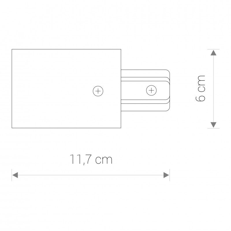 Nowodvorski bodové svietidlo koľajnicové profiLE RECESSED POWER END CAP WHITE 8972
