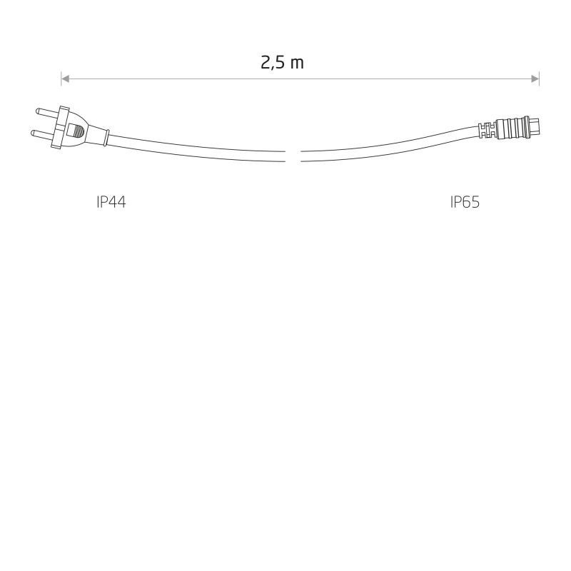 Nowodvorski POWER CORD FOR FESTOON LIGHTS 2,5 m IP44/IP65 7871