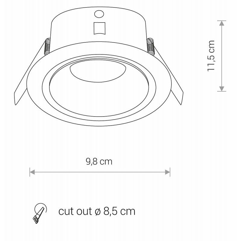 Nowodvorski FOXTROT WHITE 8373, h11.5cm