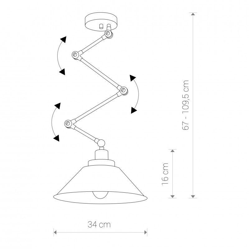 Nowodvorski nástenné svietidlo PANTOGRAPH 9126