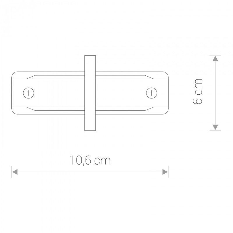 Nowodvorski elektroinštalačný materiál zápustný profil STRAIGHT CONNECTOR 8968