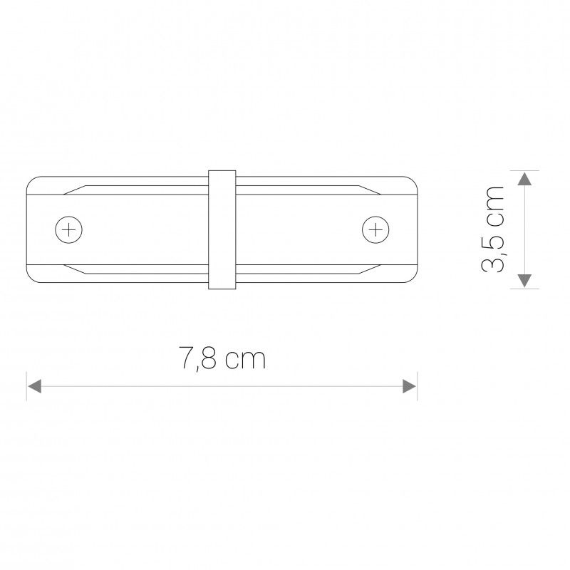 Nowodvorski lištové svietidlo PROFILE STRAIGHT CONNECTOR 9454