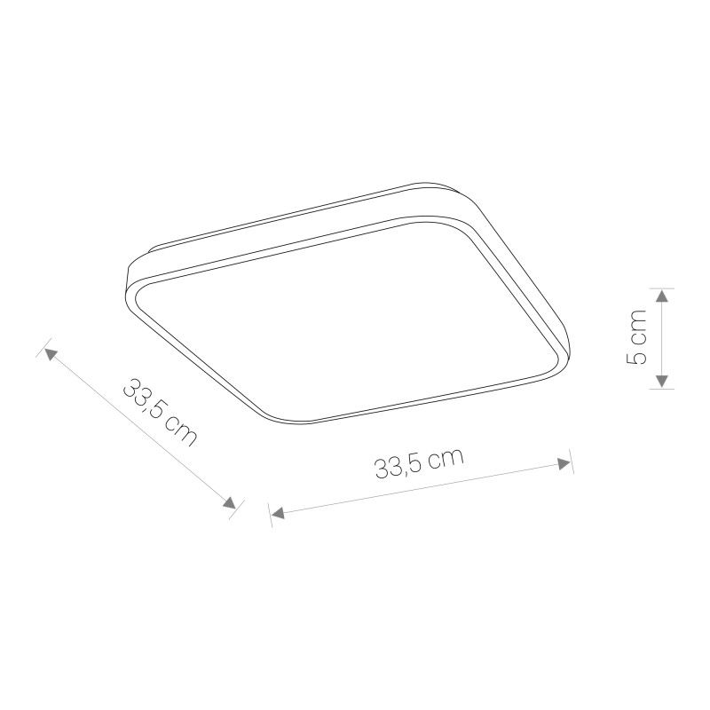 Nowodvorski AGNES SQUARE LED 16W WHITE 8112, 16W, 3000K