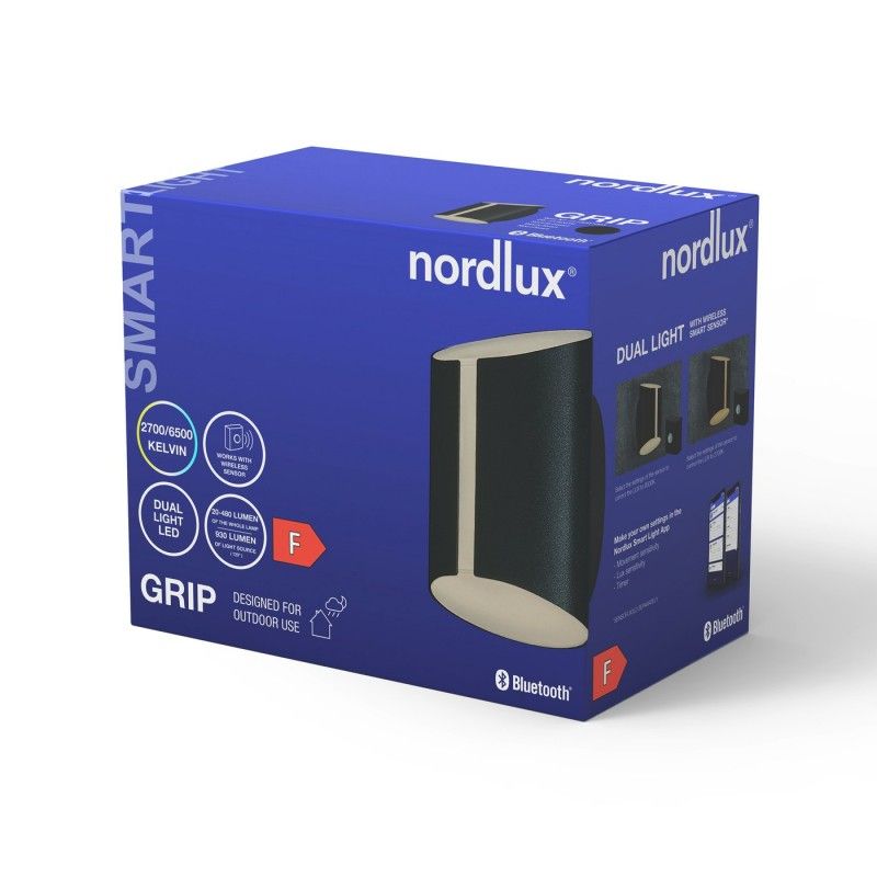 Nordlux Grip Smart 2118201003 LED vonkajšie nástenné osvetlenie  En.trieda 2021: F (A - G) LED  LED 10 W čierna