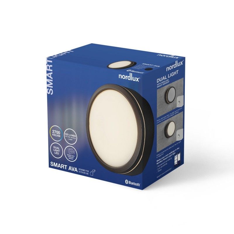 Nordlux 2019016003 Ava Smart vonkajšie stropné LED osvetlenie  LED  LED 9.5 W En.trieda 2021: D (A - G) čierna