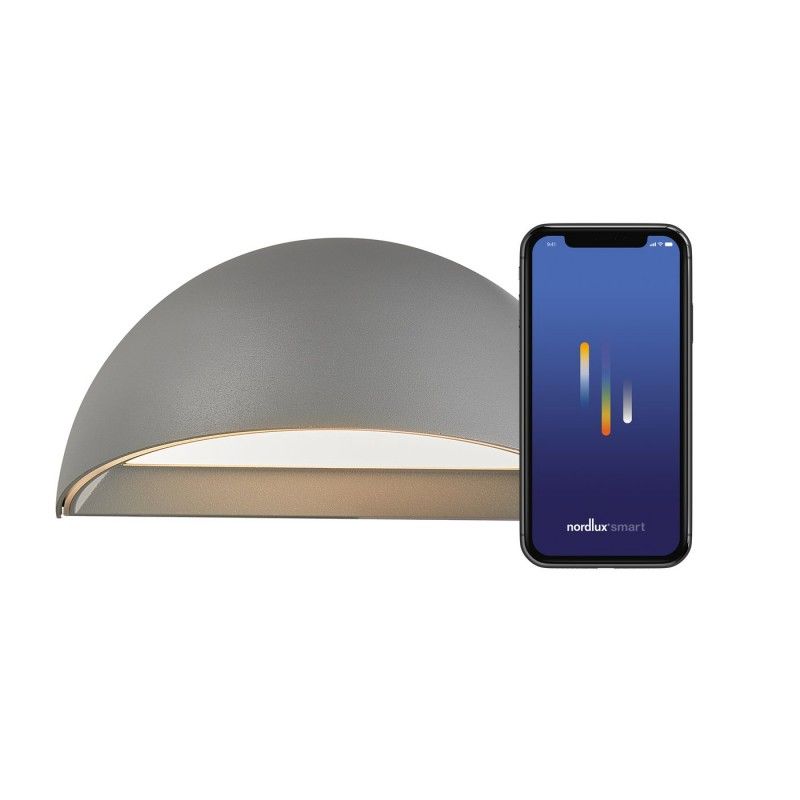 Nordlux Arcus Smart 2019001010 LED vonkajšie nástenné osvetlenie  En.trieda 2021: D (A - G) LED  LED 9.5 W sivá