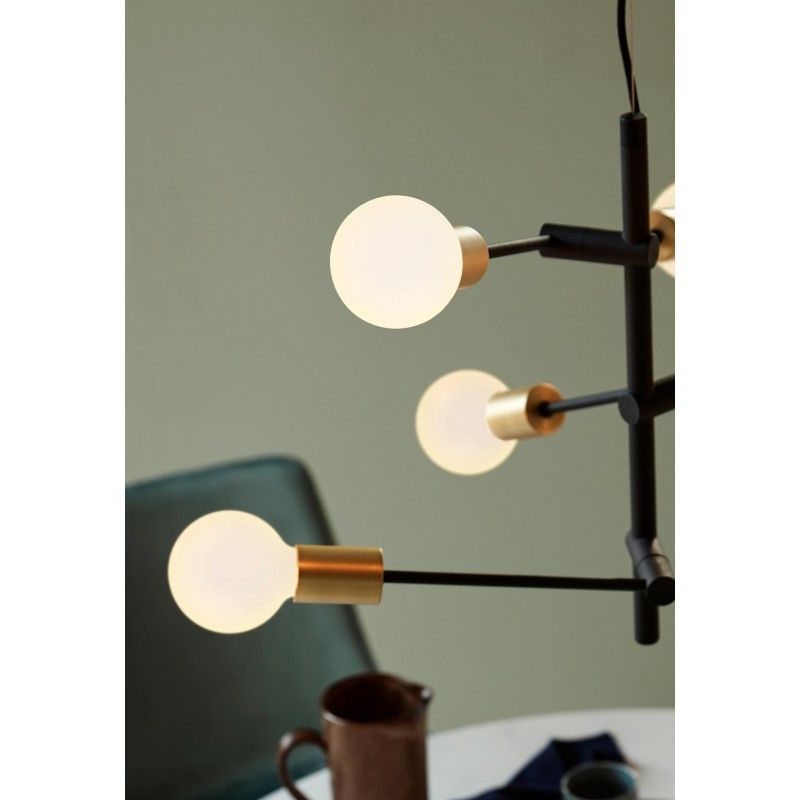 Nordlux Josefine 48933003 závesné svietidlo  E27   čierna (matná), mosadz