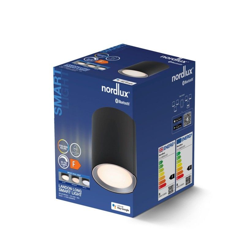 Nordlux 2110850103 Landon Long Smart LED stropné svietidlo LED  LED En.trieda 2021: F (A - G) 8 W čierna