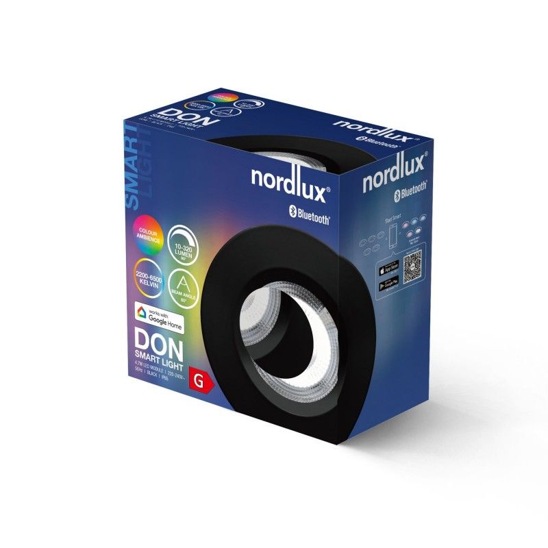 Nordlux 2110900103 Don Smart LED vstavané svetlo  En.trieda 2021: G (A - G) LED  LED 4.7 W čierna