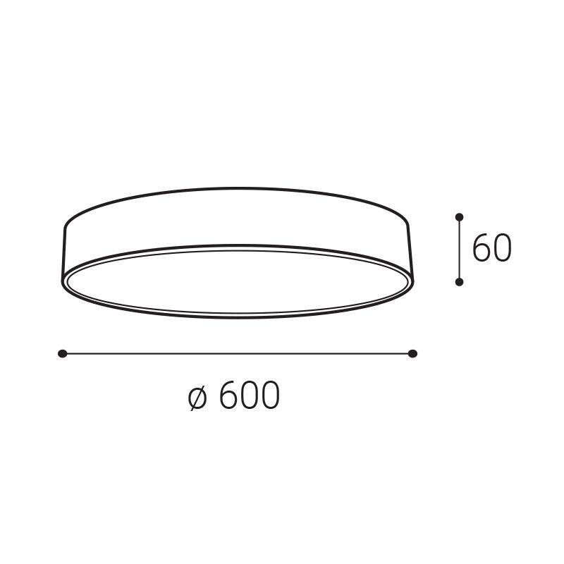LED2 MONO SLIM 60, W DALI/PUSH DIM 60W 2CCT 3000K/4000K 1274351D