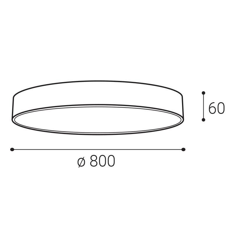 LED2 MONO SLIM 80, W 80W 2CCT 3000K/4000K 1274451