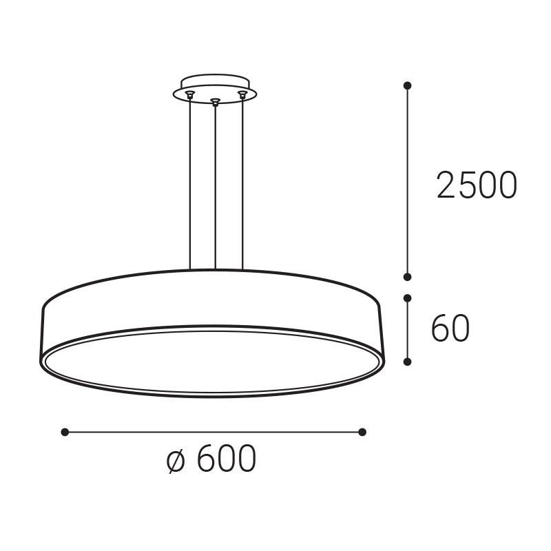 LED2 MONO SLIM 60 P-Z, W 60W 2CCT 3000K/4000K 3274351