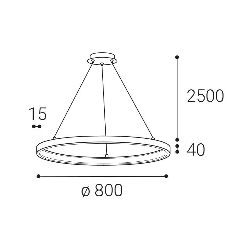LED2 CIRO 80 P-Z, W TRIAC DIM 60W 3000K/4000K 3275251DT