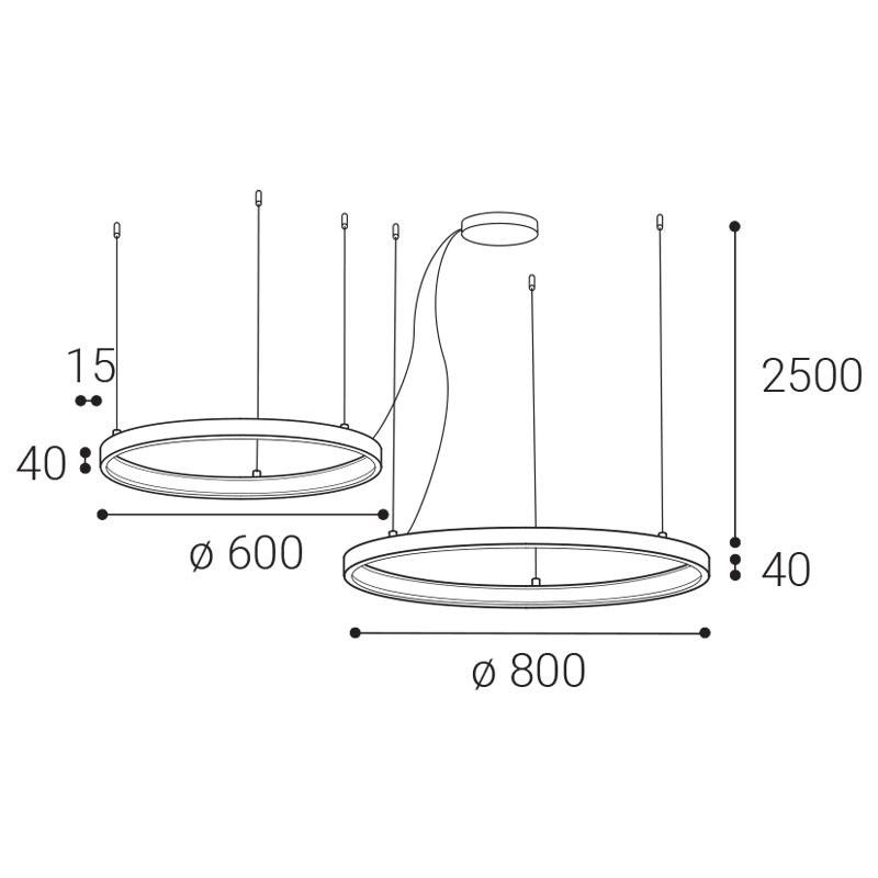 LED2 CIRO SET 2 P-Z, G TRIAC DIM 100W 3000K/4000K 3275357DT