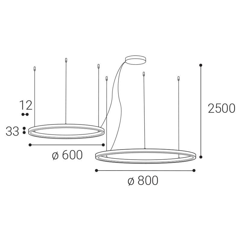 LED2 CIRCLE SET 2 P-Z, W TRIAC DIM 104W 3000K/4000K 3274651DT