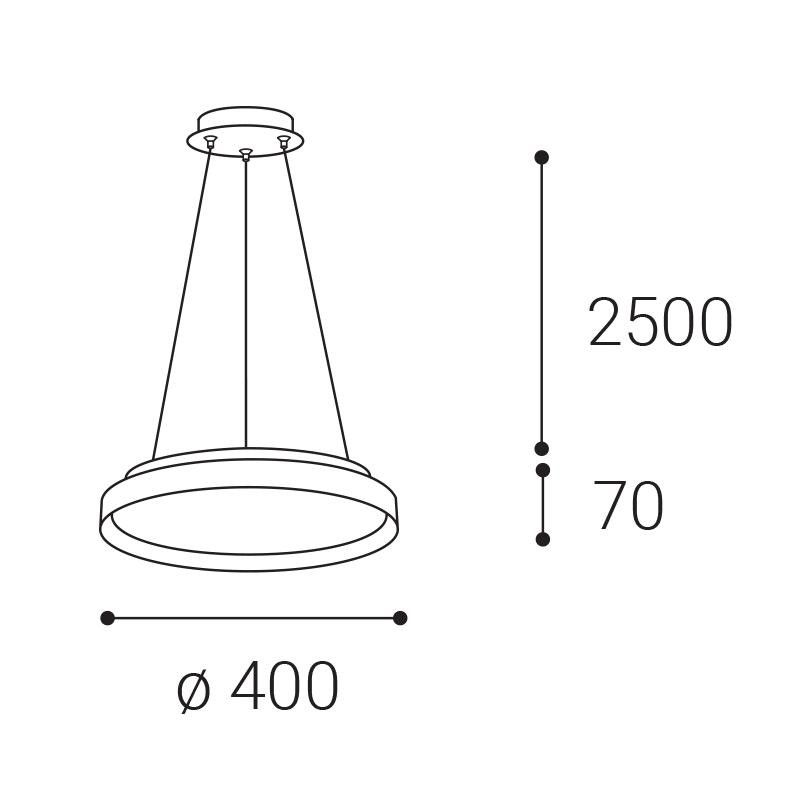LED2 MOON 40 P/N-Z, BG TRIAC DIM 36W 2CCT 3000K/4000K 32748537DT