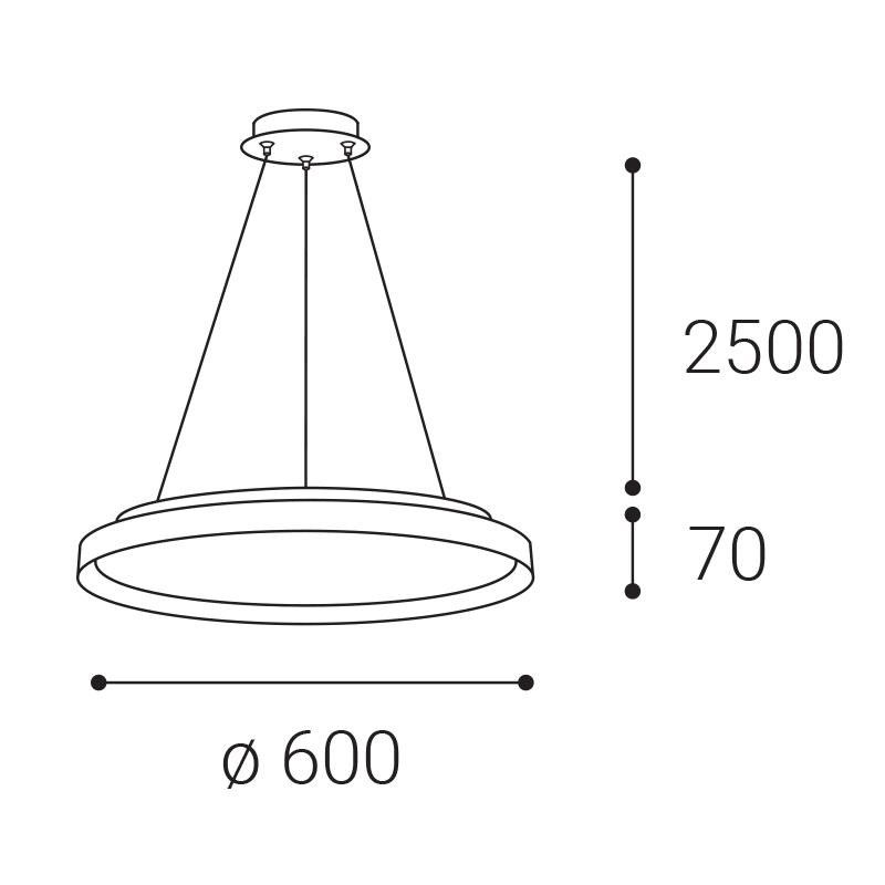 LED2 MOON 60 P/N-Z, BG DALI/PUSH DIM 60W 2CCT 3000K/4000K 32749537D