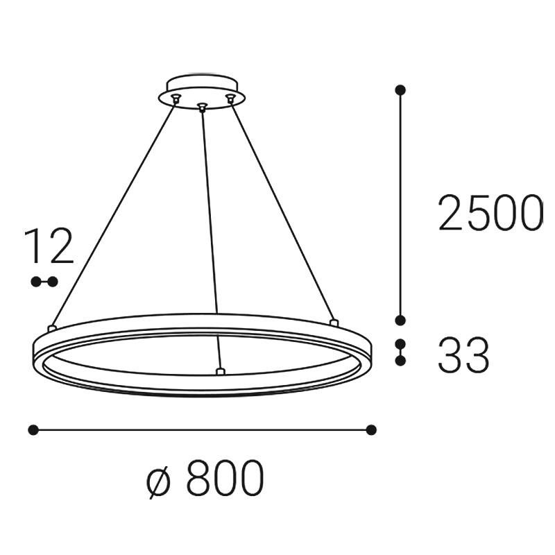 LED2 CIRCLE 80 P-Z, B DALI/PUSH DIM 62W 3000K/4000K 3271053D