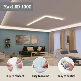 MaxLED 1000 LED Strip RGBW základní sada 1,5m IP44 18W 1000lm/m 72LEDs/m RGBW 25VA - PAULMANN