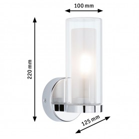 Selection Bathroom nástěnné svítidlo Luena IP44 E14 230V max. 20W chrom/sklo - PAULMANN