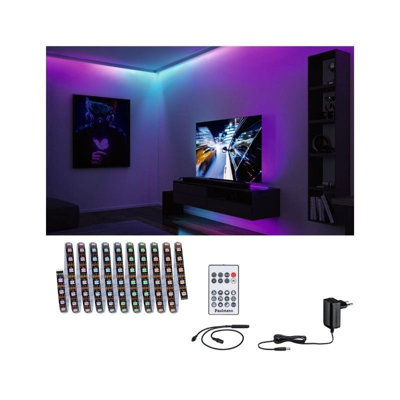 EntertainLED LED pásek Dynamic RGB 3m 5W 60LEDs/m RGB+ 10VA - PAULMANN