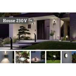 LED bodové zahradní světlo Smart Home Zigbee Kikolo neláká hmyz IP65 90mm CCT 6,2W 230V 80° antracit umělá hmota/hliník