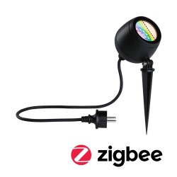LED bodové zahradní světlo Smart Home Zigbee Kikolo IP65 90mm RGBW+ 6,2W 230V antracit umělá hmota/hliník - PAULMANN