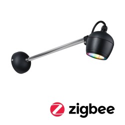 LED venkovní nástěnné svítidlo Smart Home Zigbee Kikolo RGBW IP65 90mm RGBW+ 6,2W 230V antracit umělá hmota/hliník - PAU