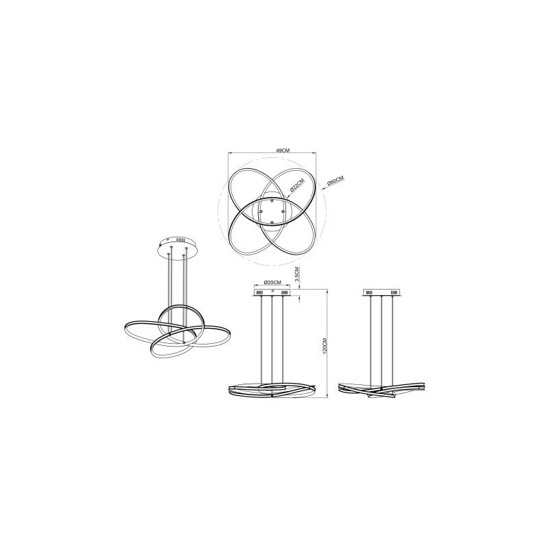 GLOBO závesné svietidlo 67201SH-30