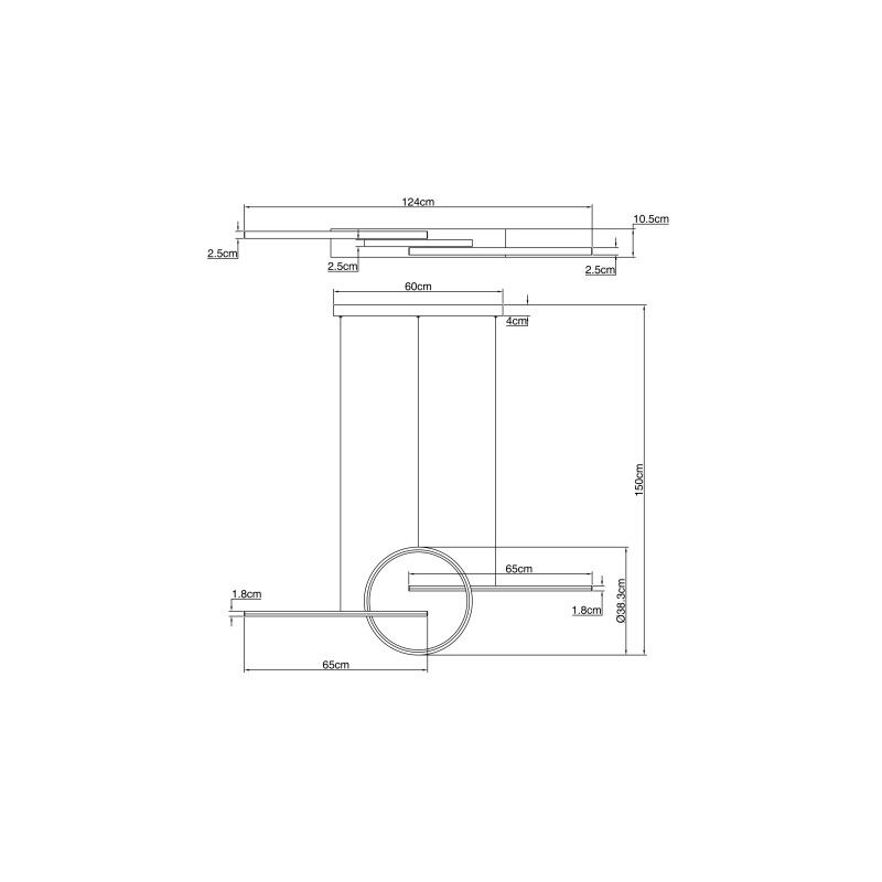 GLOBO závesné svietidlo 67121-50G