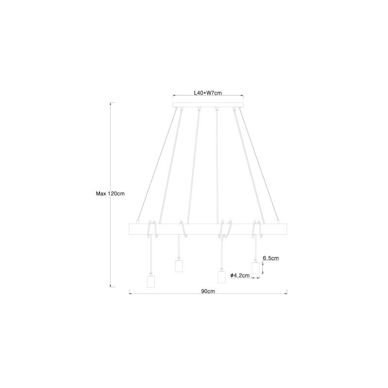 GLOBO závesné svietidlo klasické 15439-4