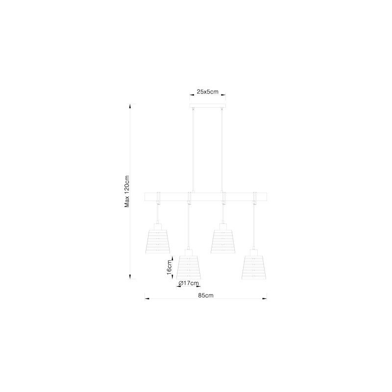 GLOBO závesné svietidlo klasické 15451-4H