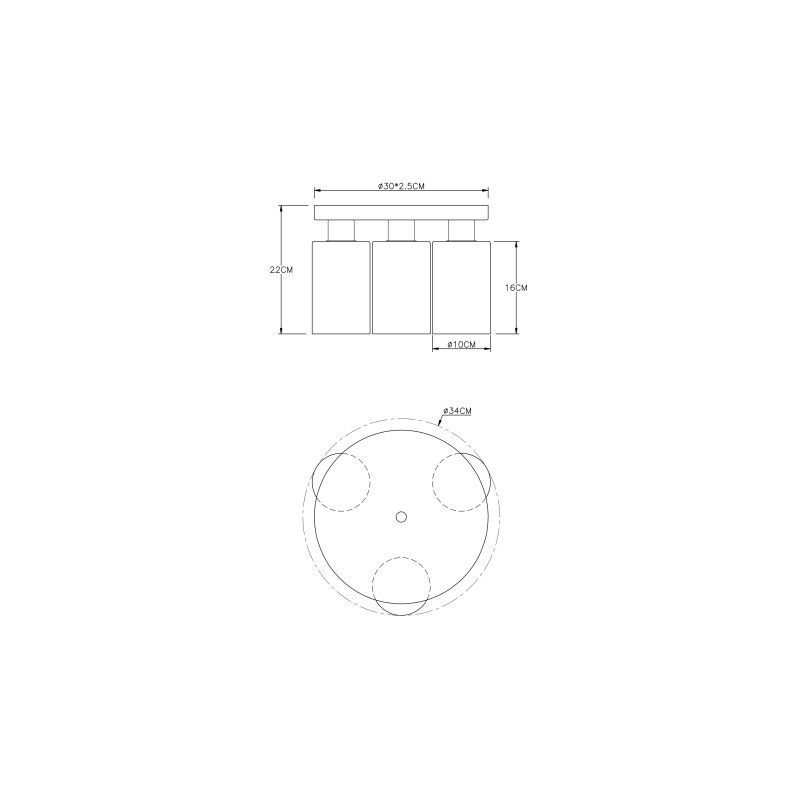 GLOBO stropné svietidlo moderný dizajn 15465-3D